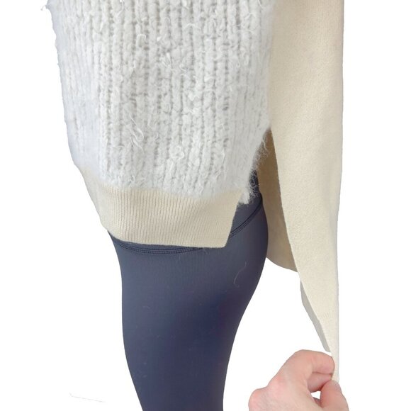 PHILLIP LIM Textured Designer Knitted Wool White Cream Turtleneck Sweater sz S - Picture 10 of 12